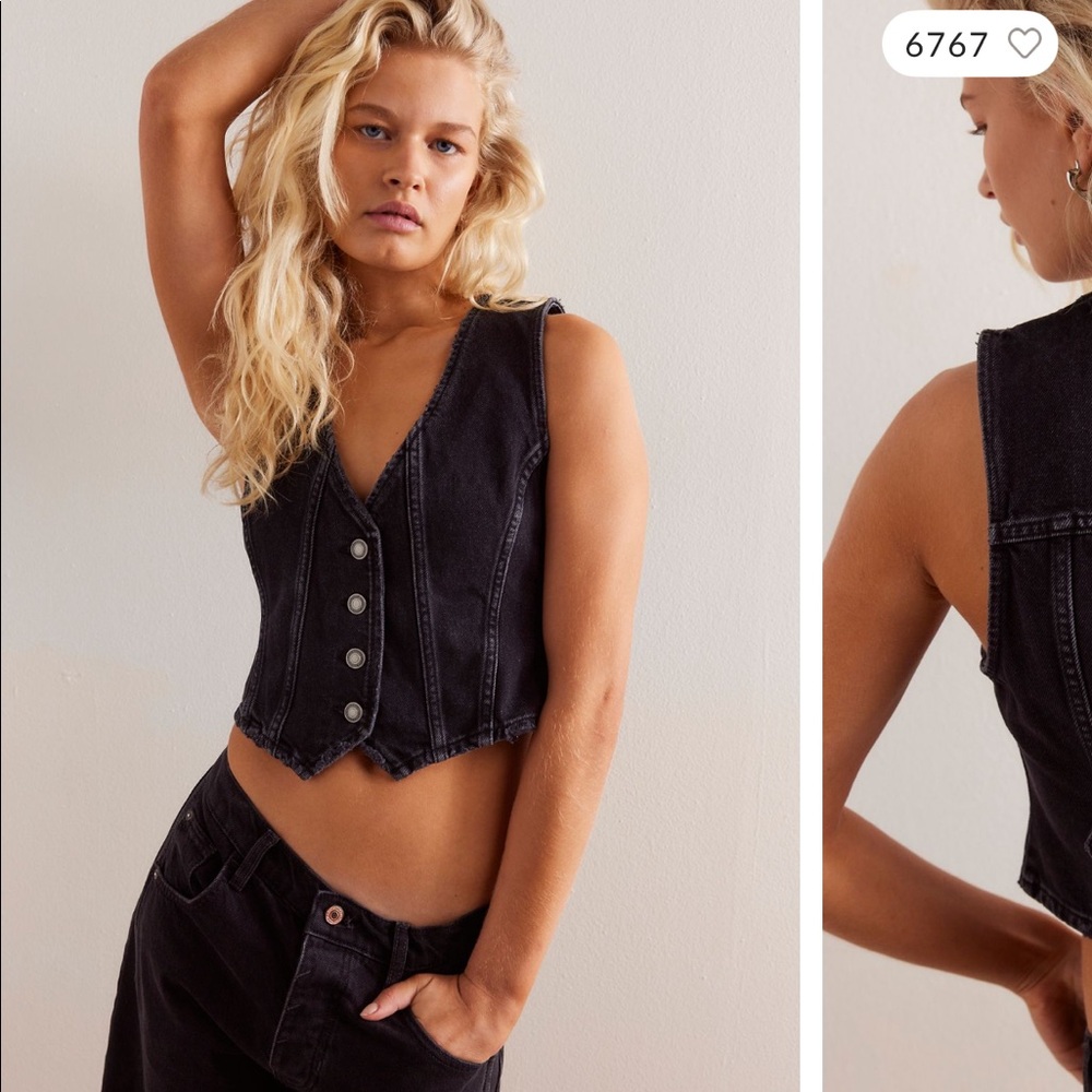 Free People “We The Free Tate Denim Vest”